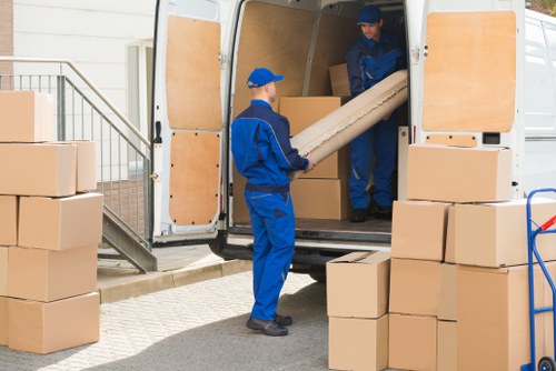 Commercial moving team planning a business relocation in Gidea Park