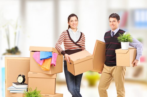 Local removal van handling household items in Gidea Park area