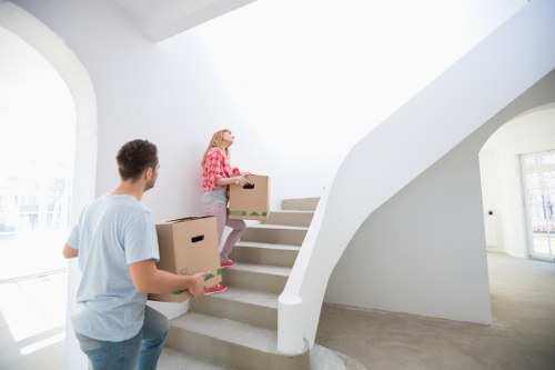 Commercial moving truck use for offices and business equipment