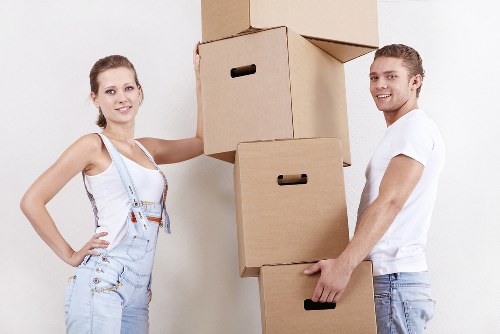 Local removal team planning a move in Gidea Park street
