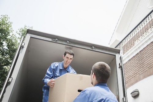 Removal truck ready for furniture and box transport in Gidea Park