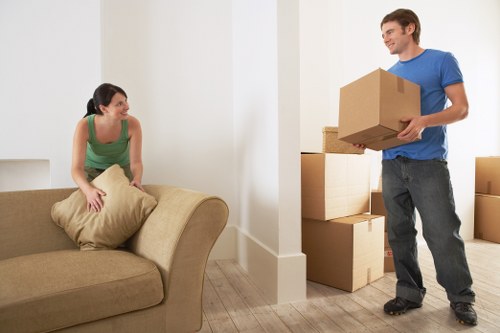Careful handling of office and retail items during a local move
